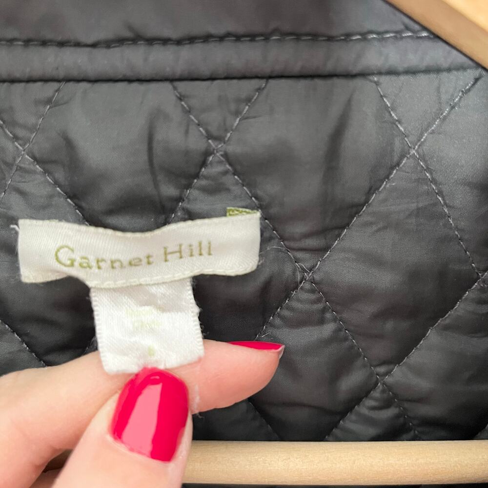 Garnet Hill Essential Quilted Coat Jacket Womens 8 Gray Pockets Outdoor NO HOOD - Picture 6 of 12